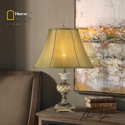 Lampa Lakewood - naturalne materiały Lampa Lakewood z drewnianą podstawą