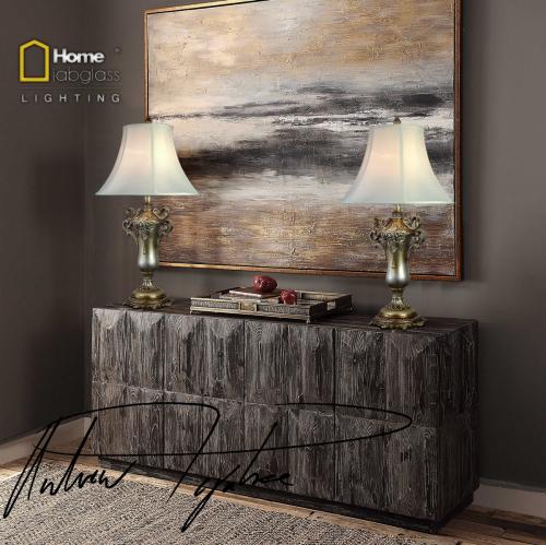 Lampa Toscana - klasyczna elegancja Lampa stołowa Toscana z ceramiczną podstawą